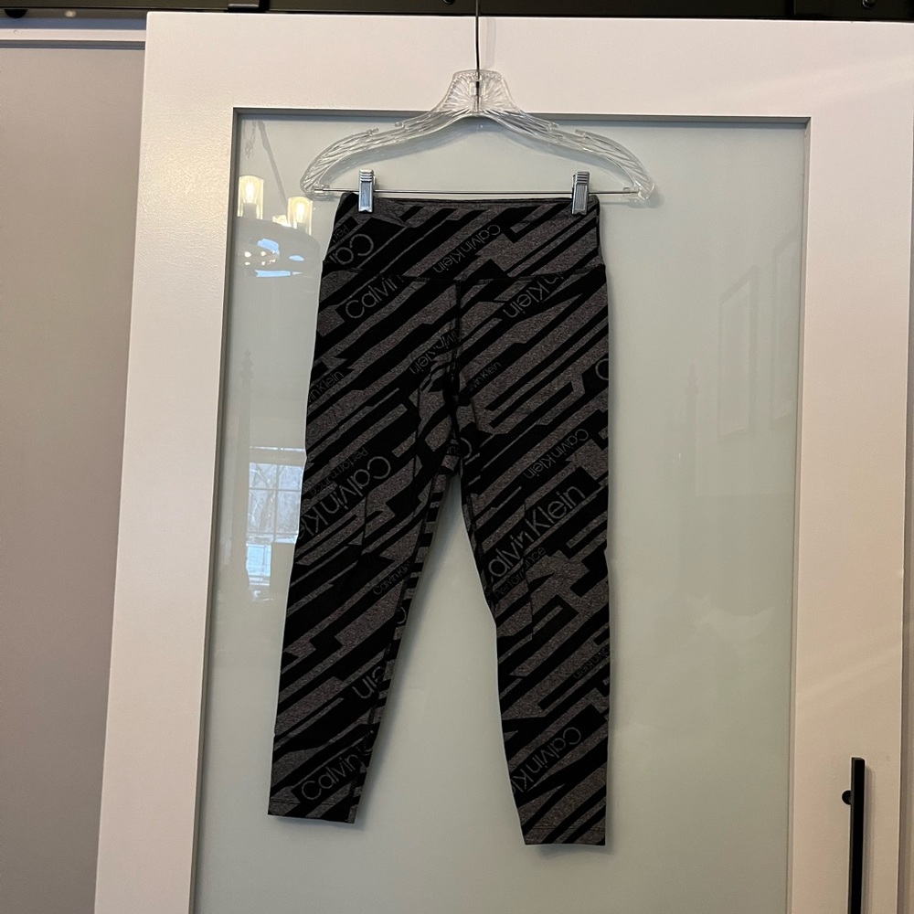 Calvin Klein Performance Gray and Black Leggings l, Size Small